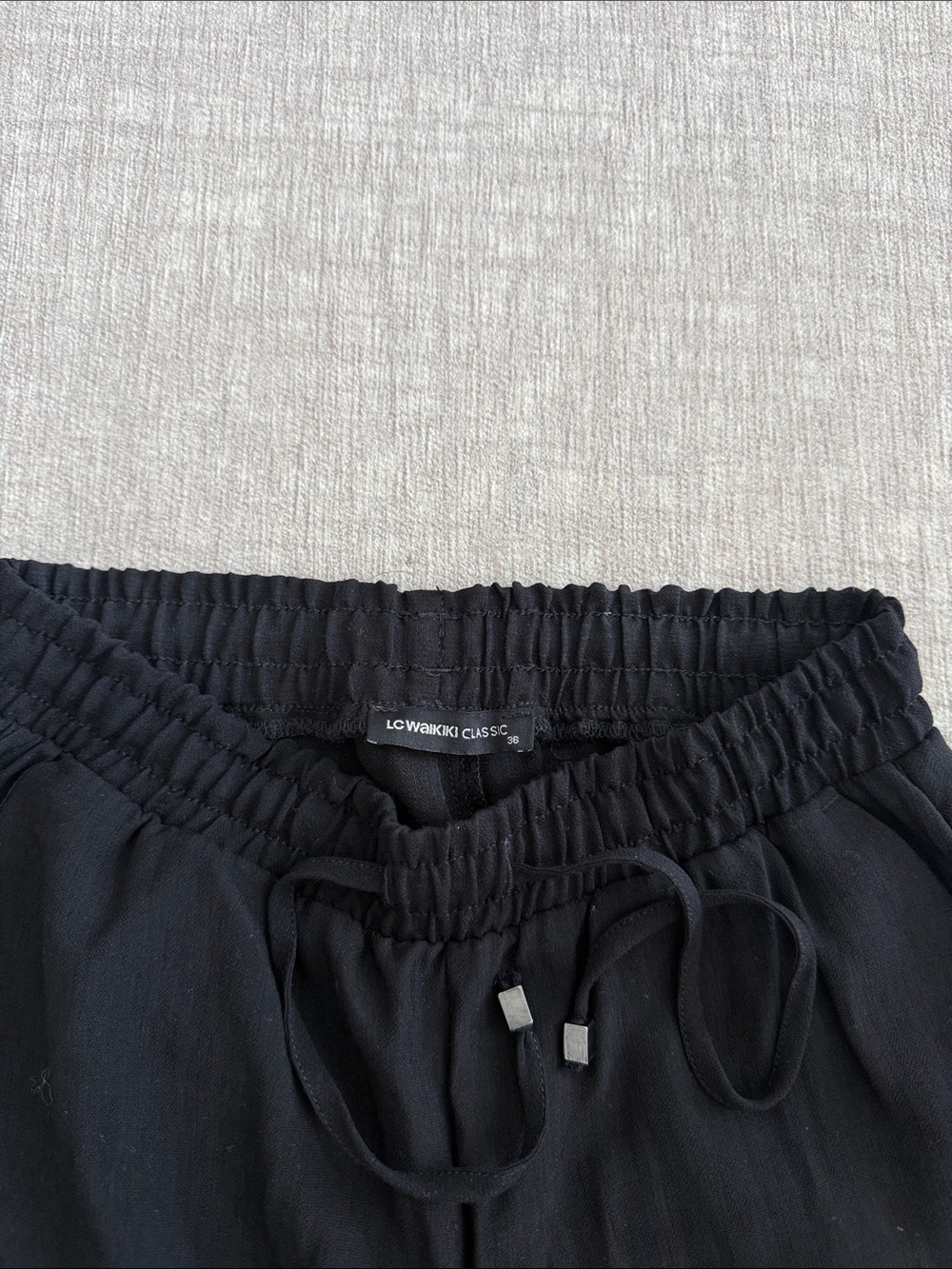 LC Waikiki Classic Black Drawstring Women's Pants